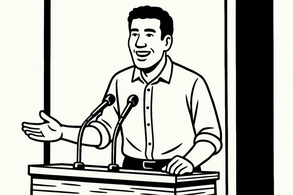 岡部議員が国会で質問をしている。