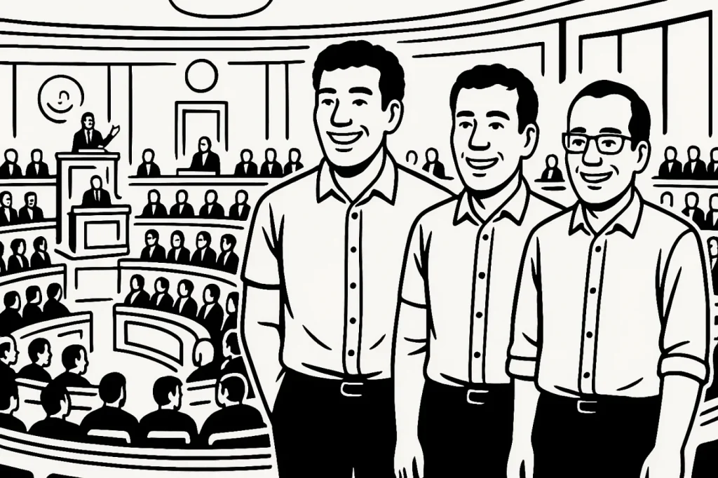 国会の雰囲気をひきの構図